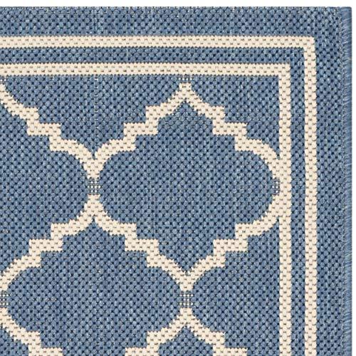 Courtyard CY6889 Power Loomed Indoor and Outdoor Accent Rug - Blue/Beige - 2'x3'7" - Safavieh