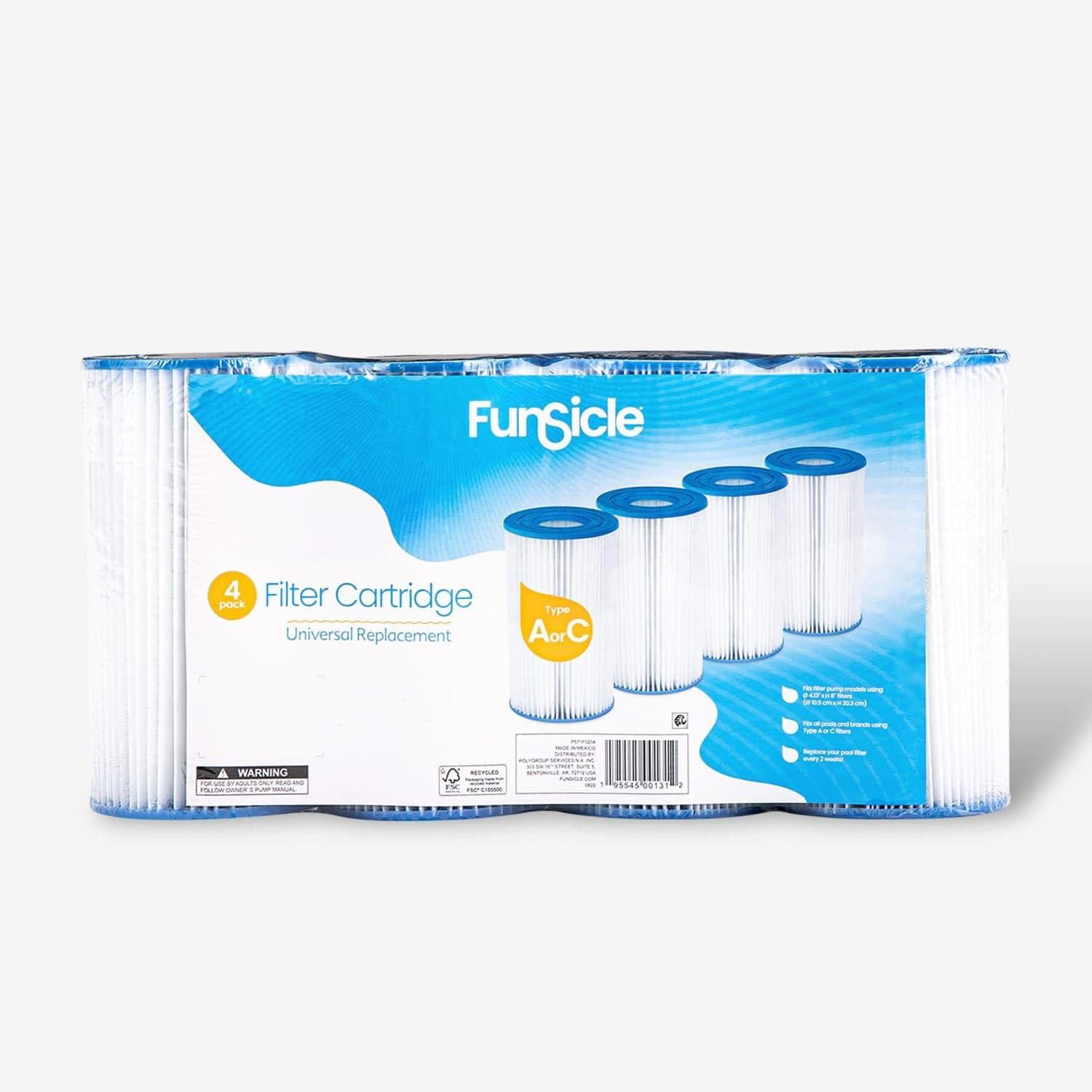 Funsicle Type A/C Filter Cartridge 4-pack White