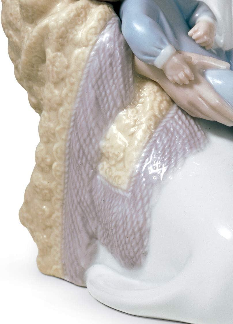 Eloquent Porcelain Family Figurine: Mother, Daughter, and Baby