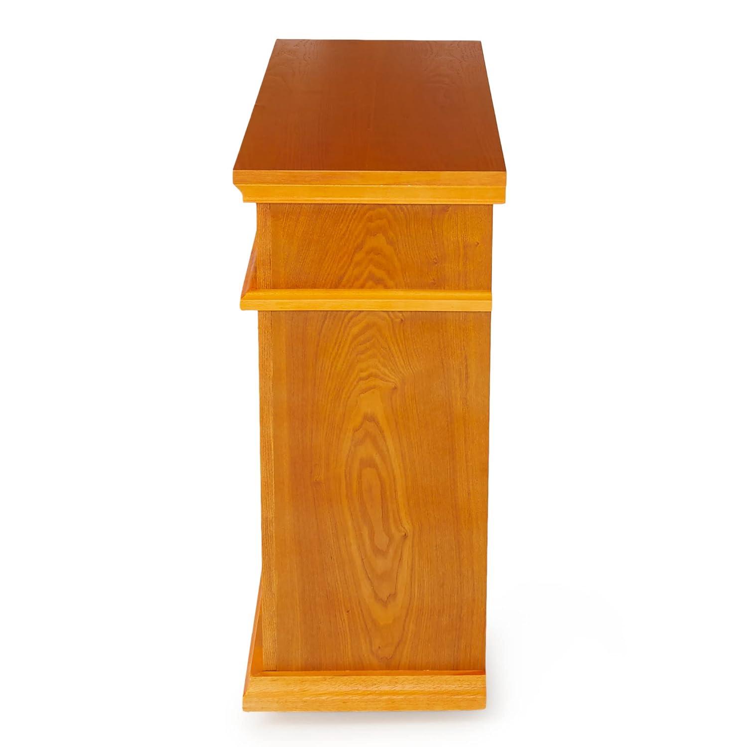 Lifesmart LifeSmart LifePro 1500W Portable Electric Infrared Quartz Indoor Fireplace, Oak