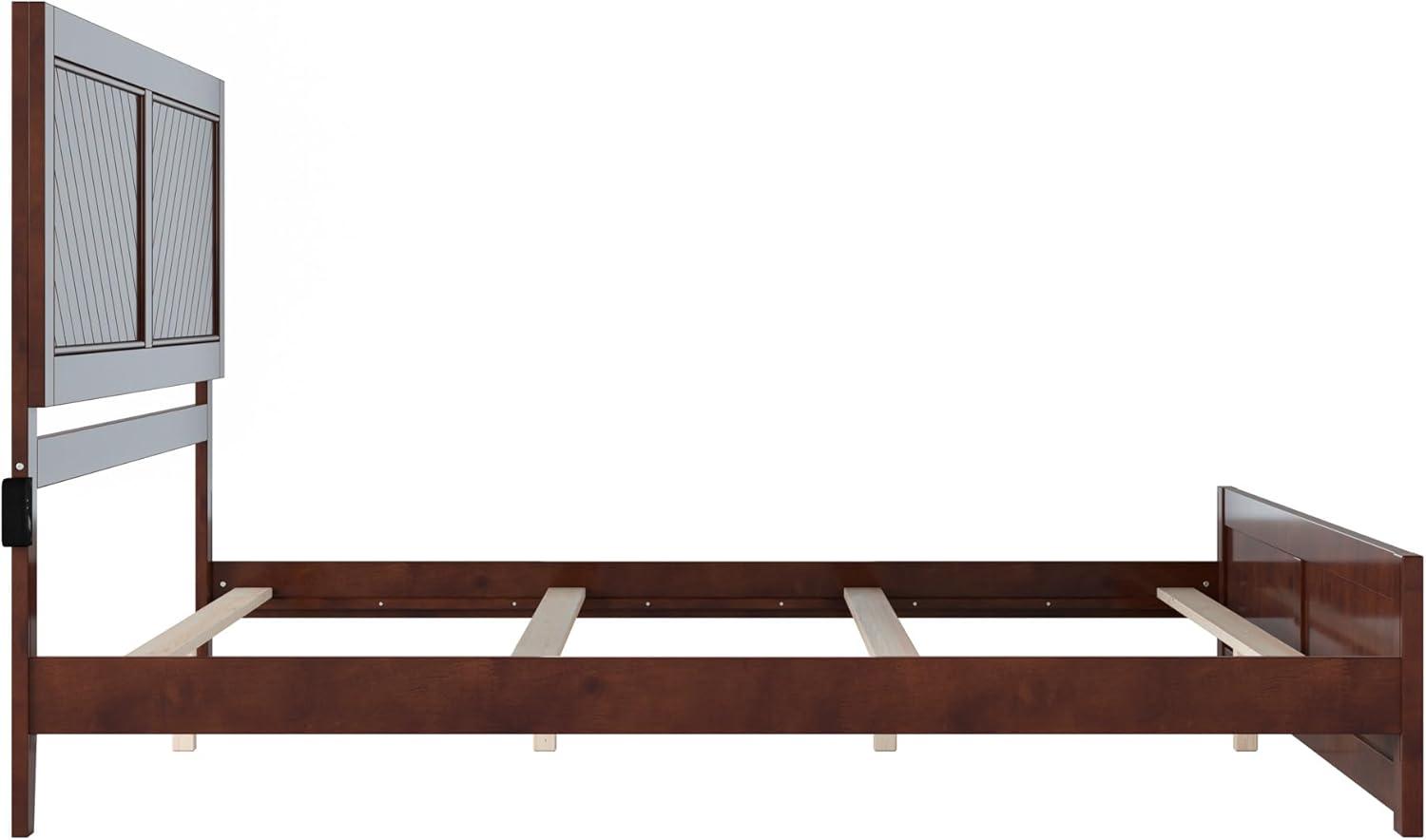 AFI Canyon Walnut Solid Wood Foundation Bed Frame with Matching Footboard, King