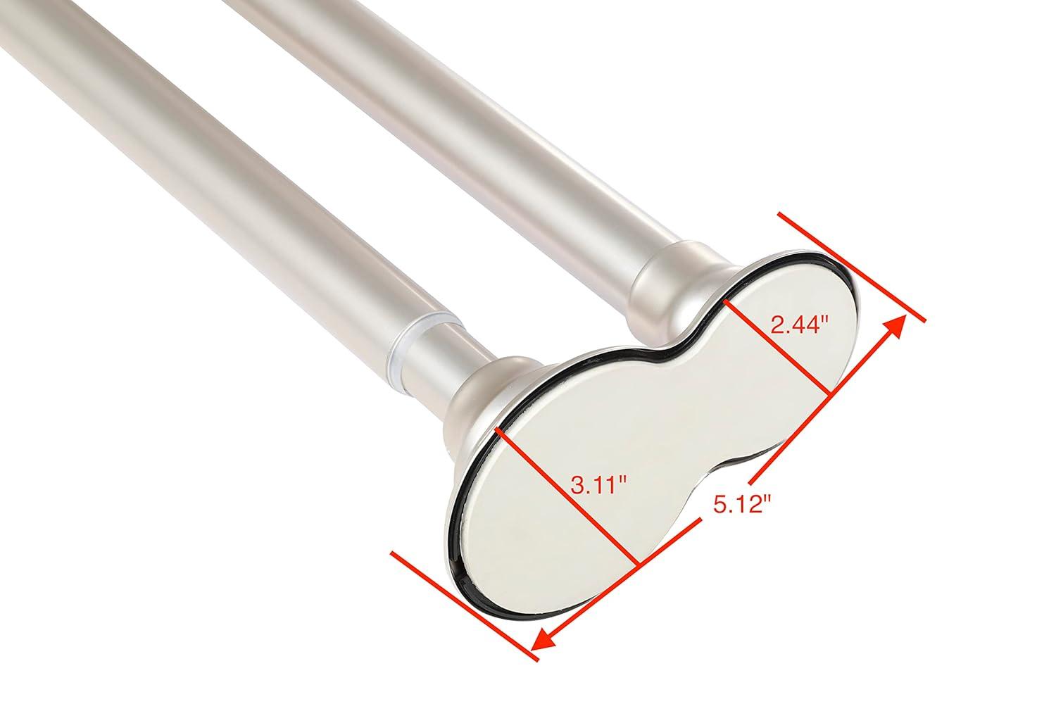72'' Straight Tension Shower Curtain Rod & Hook Set