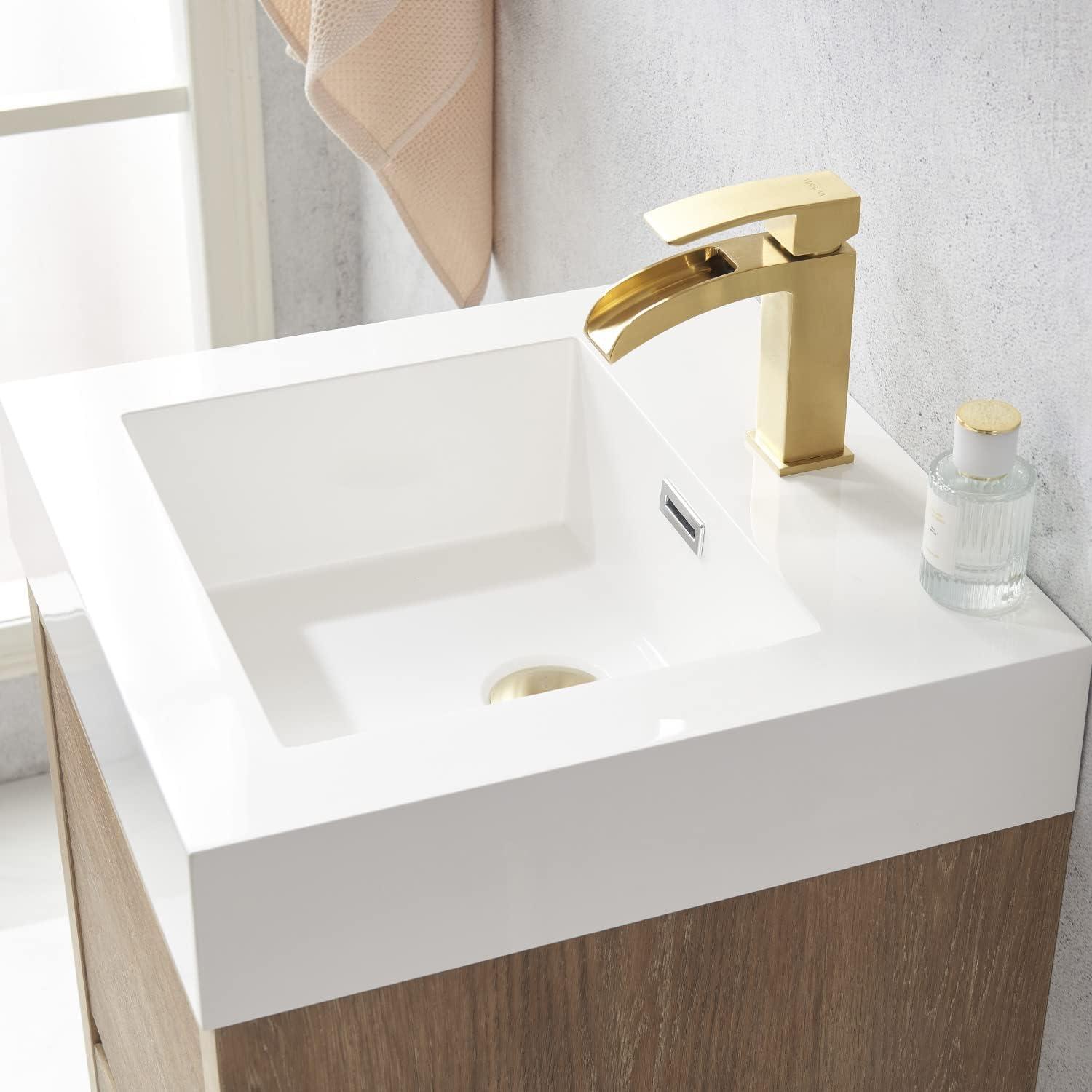 17.7'' Single Bathroom Vanity with Composite Top