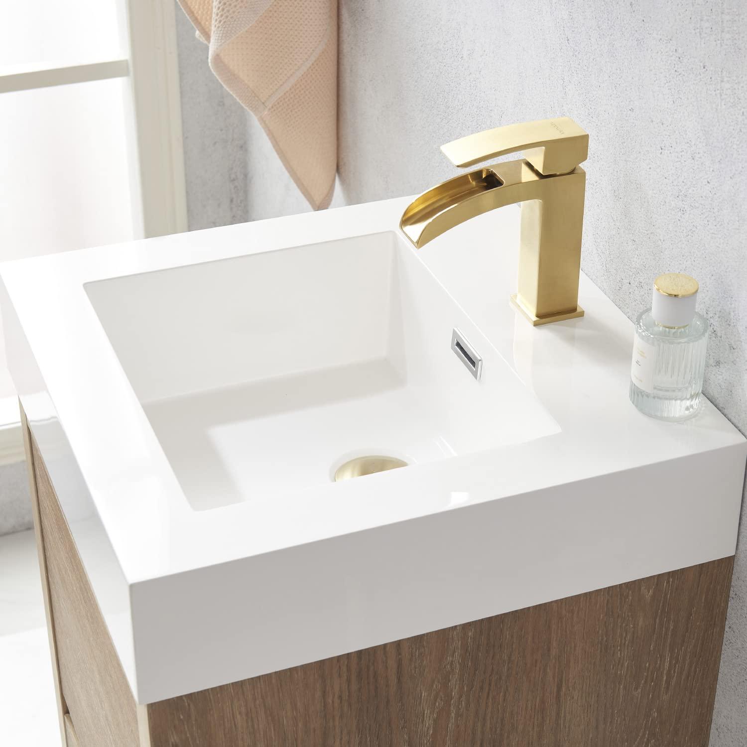 Beira 17.7'' Single Bathroom Vanity with Composite Top