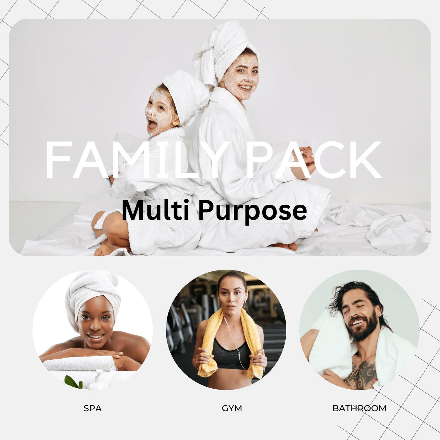 LANE LINEN 100% Cotton Bathroom Towel Set - 24 Pcs - Ring Spun, Super Soft & Highly Absorbent - 2 Bath Sheets, 4 Fingertip, 4 Bath, 6 Hand Towels, 8 Washcloths - Wide Variety of Colours - Fuchsia