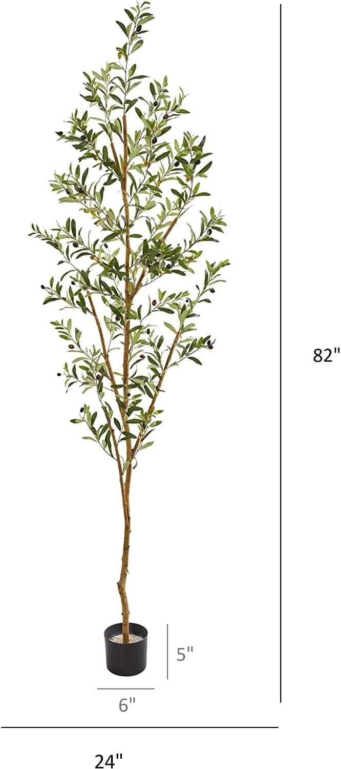 Nearly Natural 82-in Artificial Olive Tree