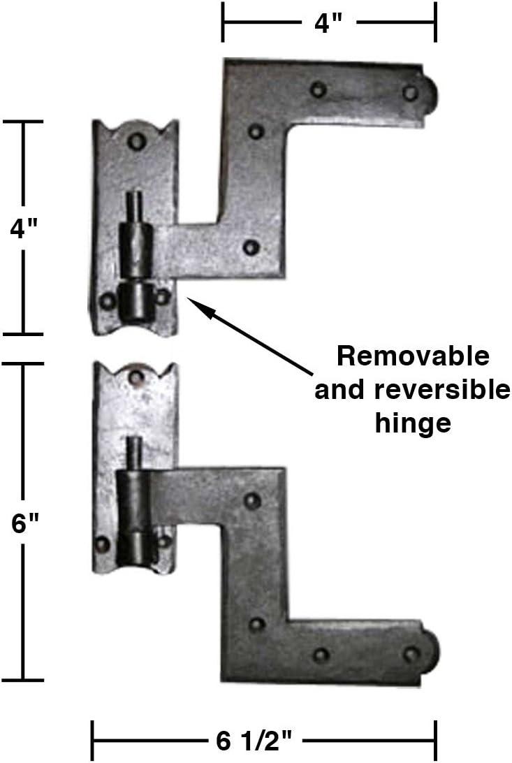 Black Wrought Iron Colonial Shutter Hinges with RSF Finish