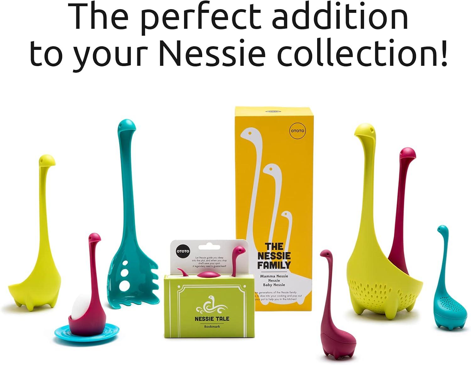 Papa Nessie Teal BPA-Free Plastic Pasta Spoon