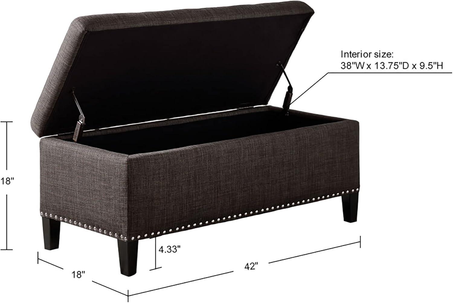 Tufted-Top Storage Ottoman