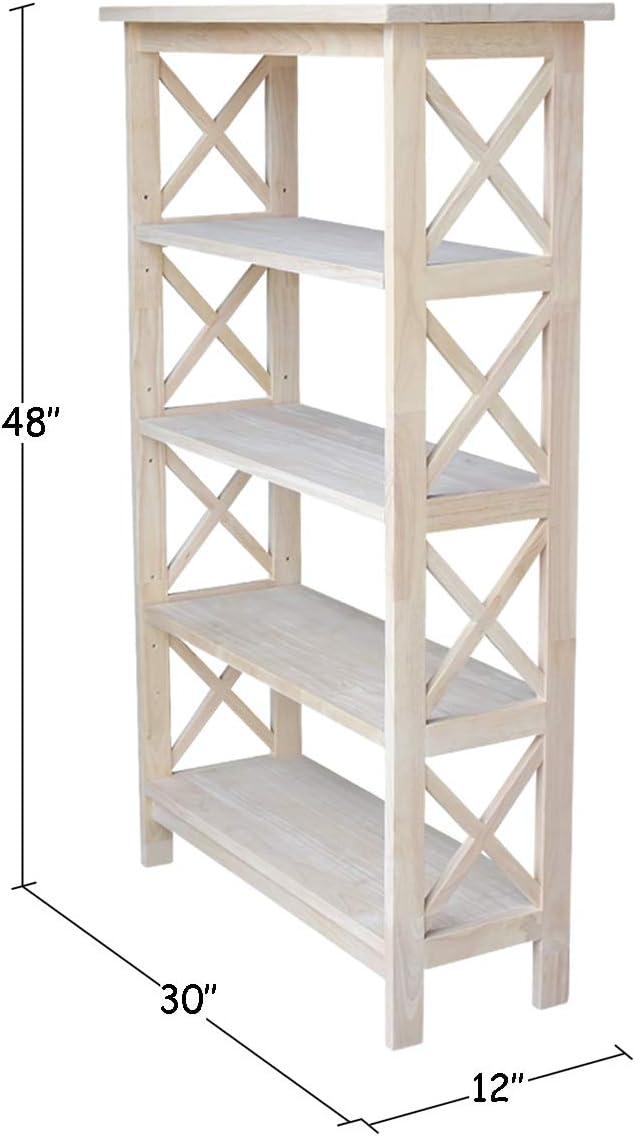 X-Sided Bookcase Unfinished - International Concepts