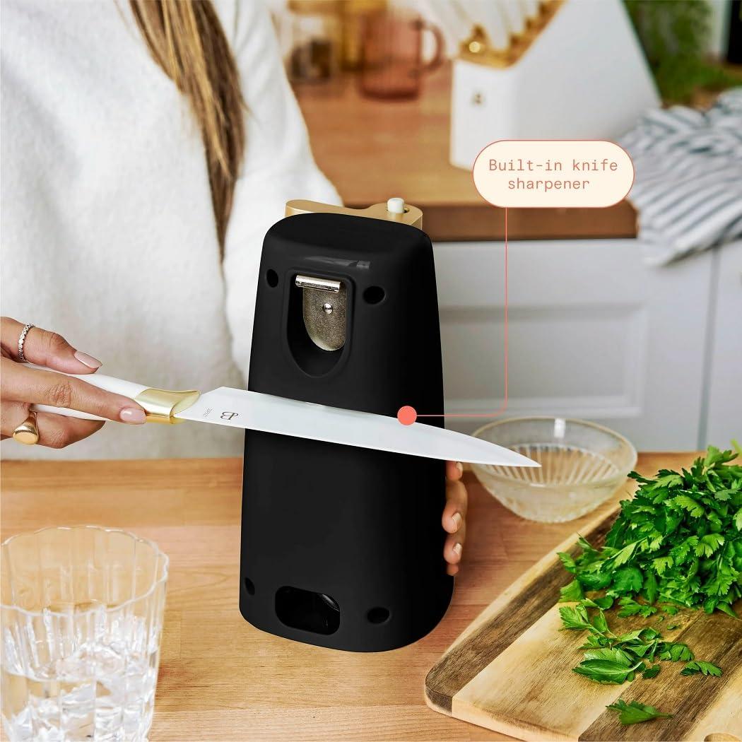 Beautiful Easy-Prep Electric Can Opener, Black Sesame by Drew Barrymore