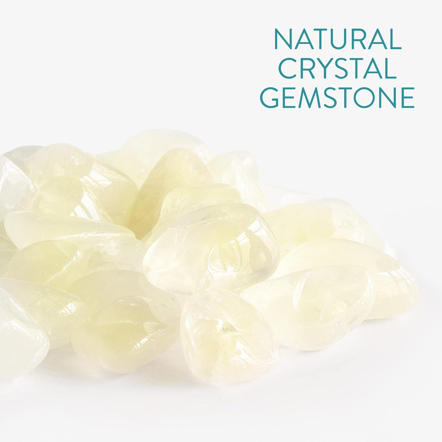 Navaris Crystal Water Bottle - 14oz Glass Gemstone Drink Bottle with Loose Natural Gem Stones - Available with Different Type Stones