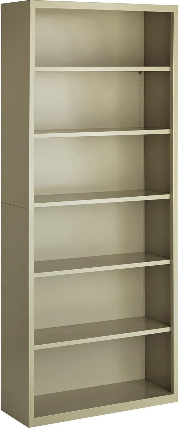 Lorell Steel Bookcase 6-Shelf 34-1/2"x13"x82" Putty 41293