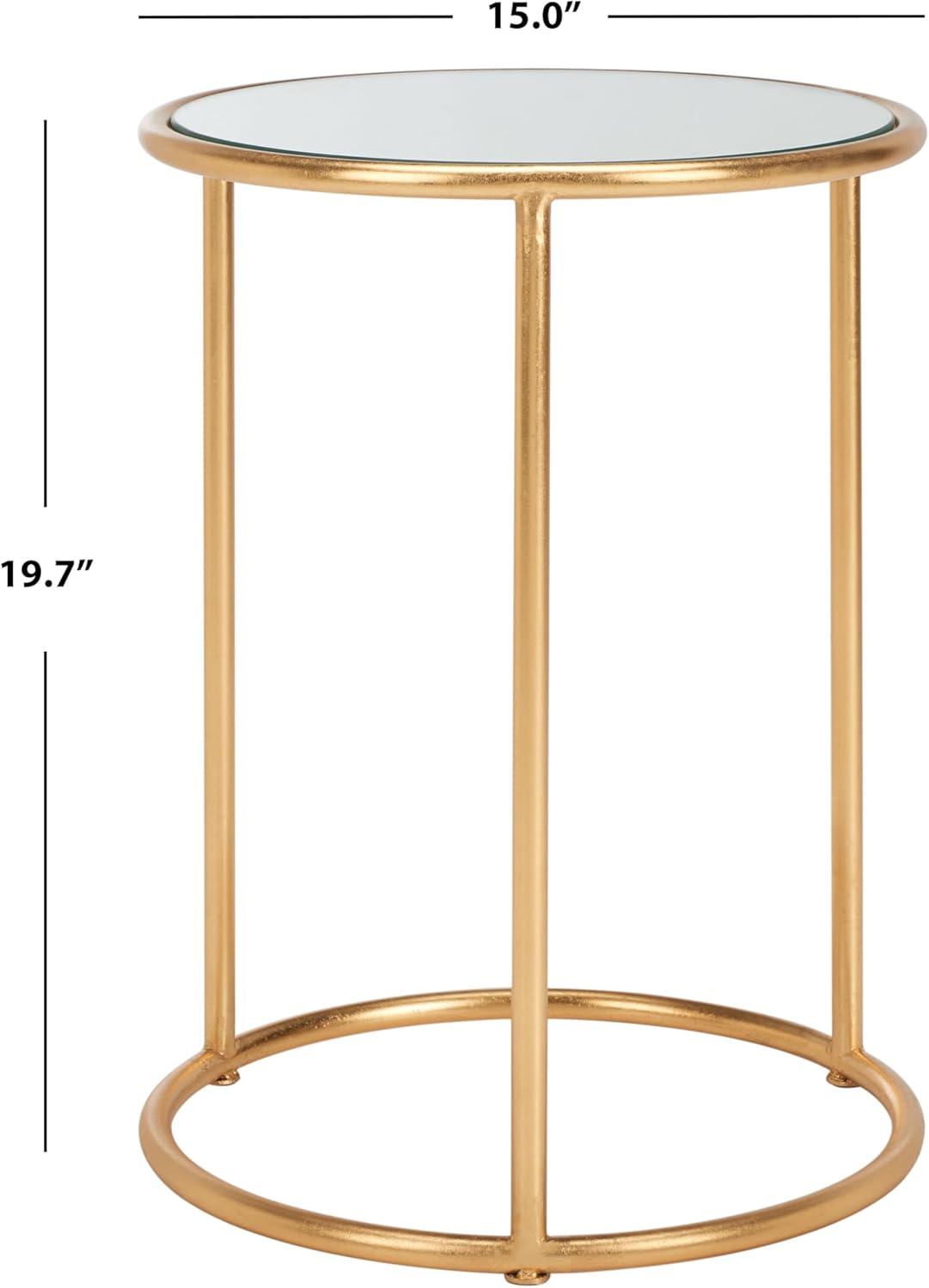 Shay Accent Table - FOX2523A - Gold/Mirror - Safavieh Couture