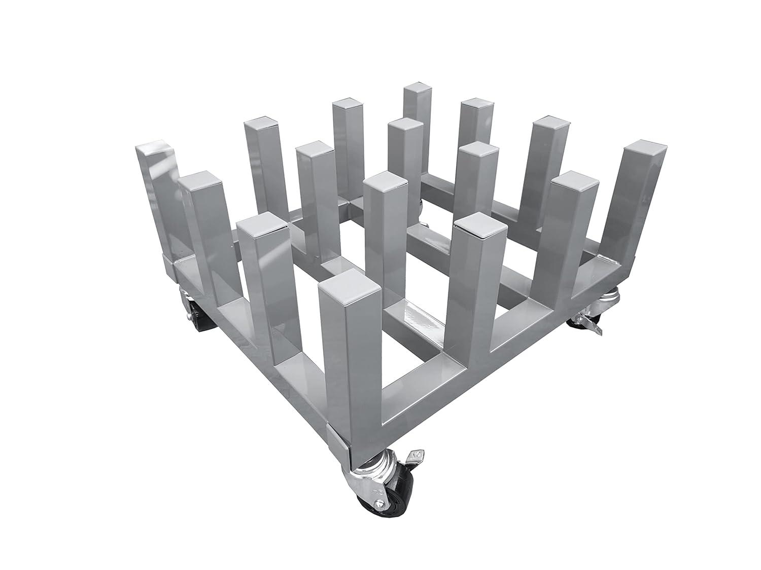 Signworld Heavy Duty Media Roll Mover Cart Rack - Holds 16 rolls (Sign Shop, Production, Manufacturing, Marketing)