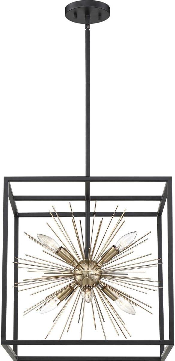 Nuvo 60/6730 Spirefly 6 Light Pendant Fixture,Matte Black