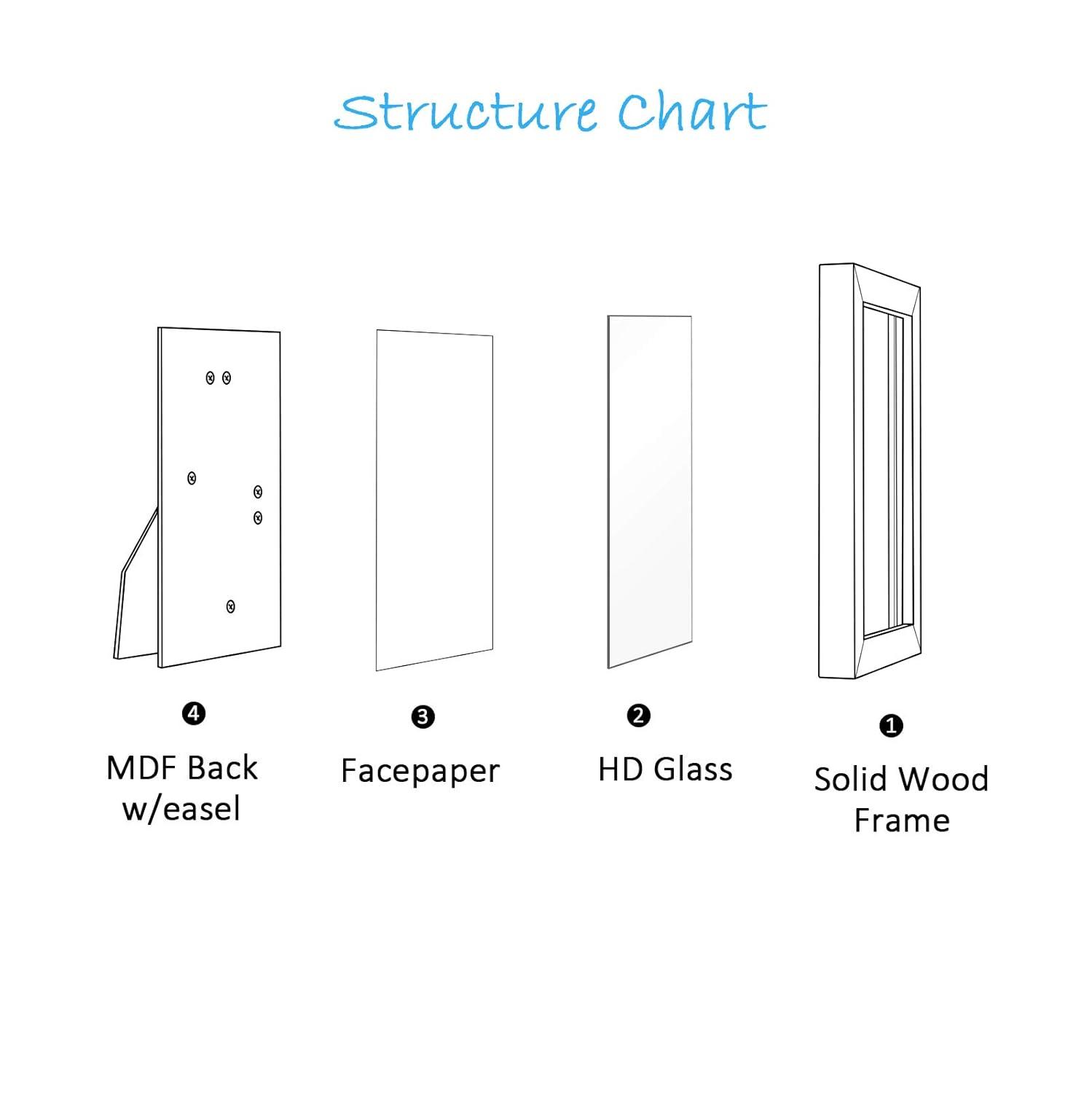 ATOBART 8x10 Set of 2 Oak Wood Picture Frame Solid Wooden Photo Frame Natural Wood Color Frames with Real Glass for Wall Mounting or Tabletop Living Room Bedroom Home Decor