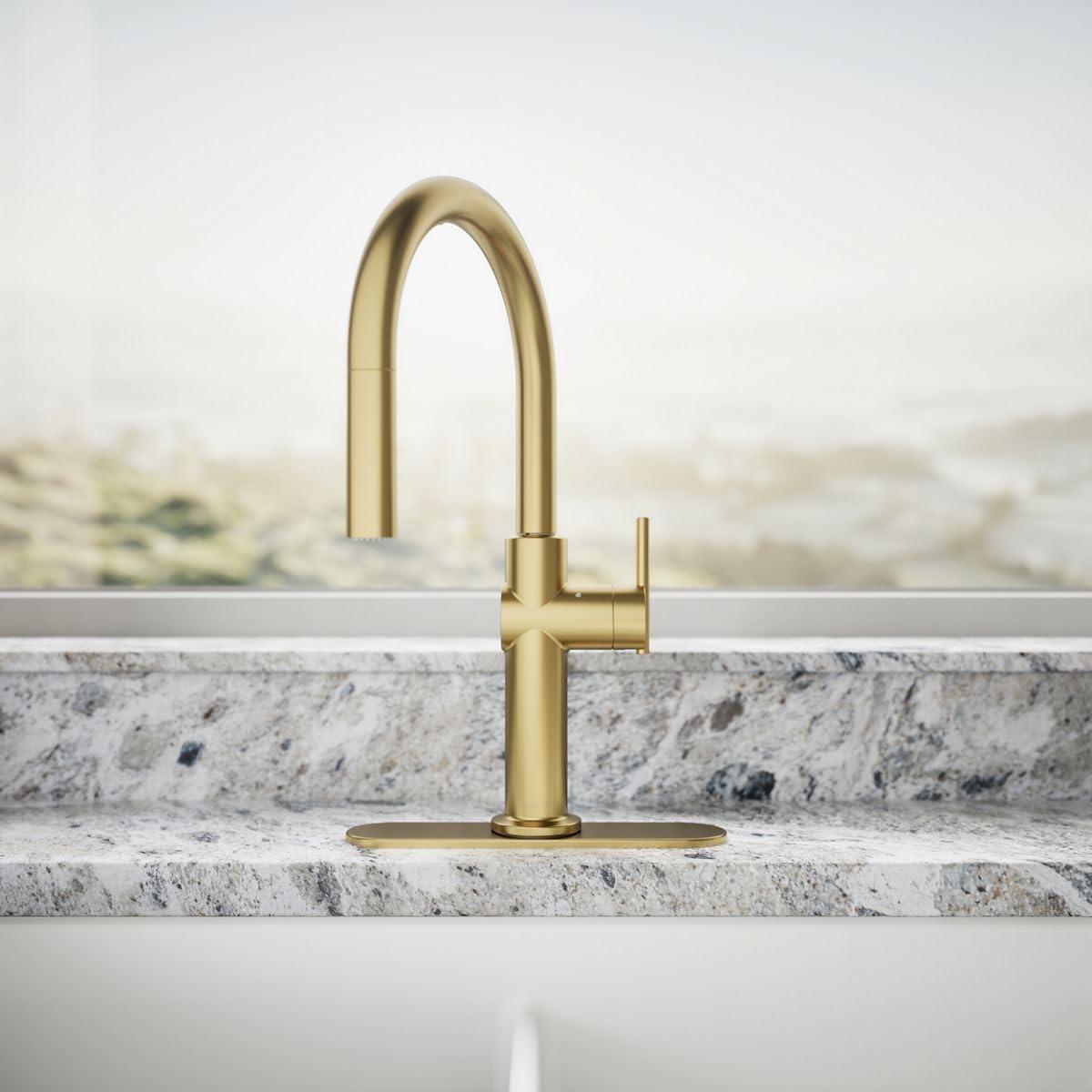 Crue Touchless Pull-Down Kitchen Sink Faucet with Three-Function Sprayhead