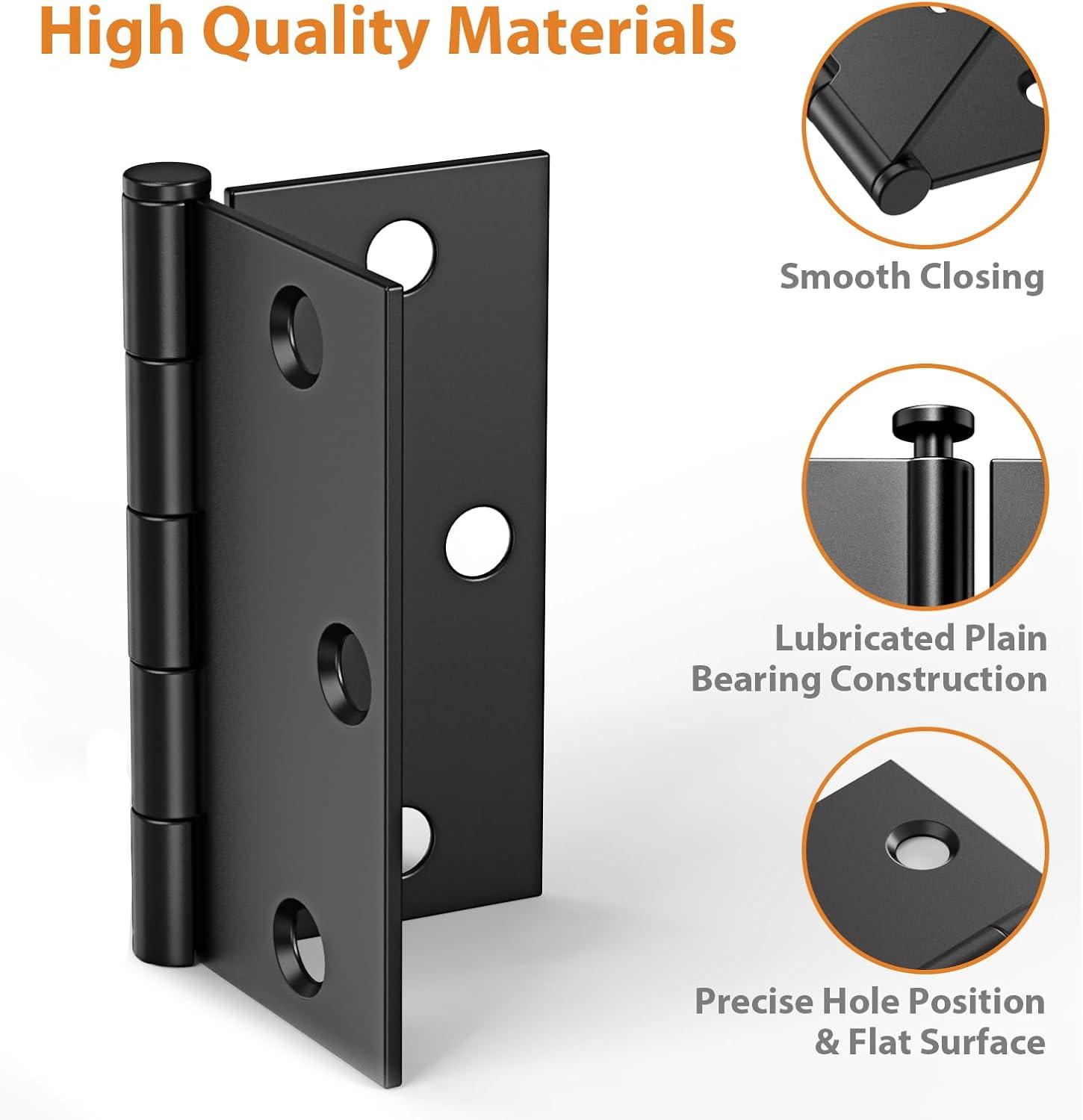 Design House 3.5" H x 3.5" W Butt Bearing Door Hinges (Set of 3)