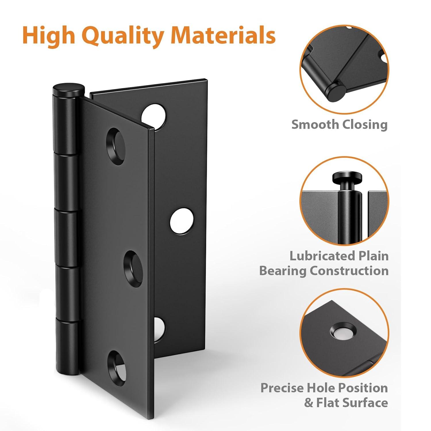 Design House 3.5" H x 3.5" W Butt Bearing Door Hinges (Set of 3)