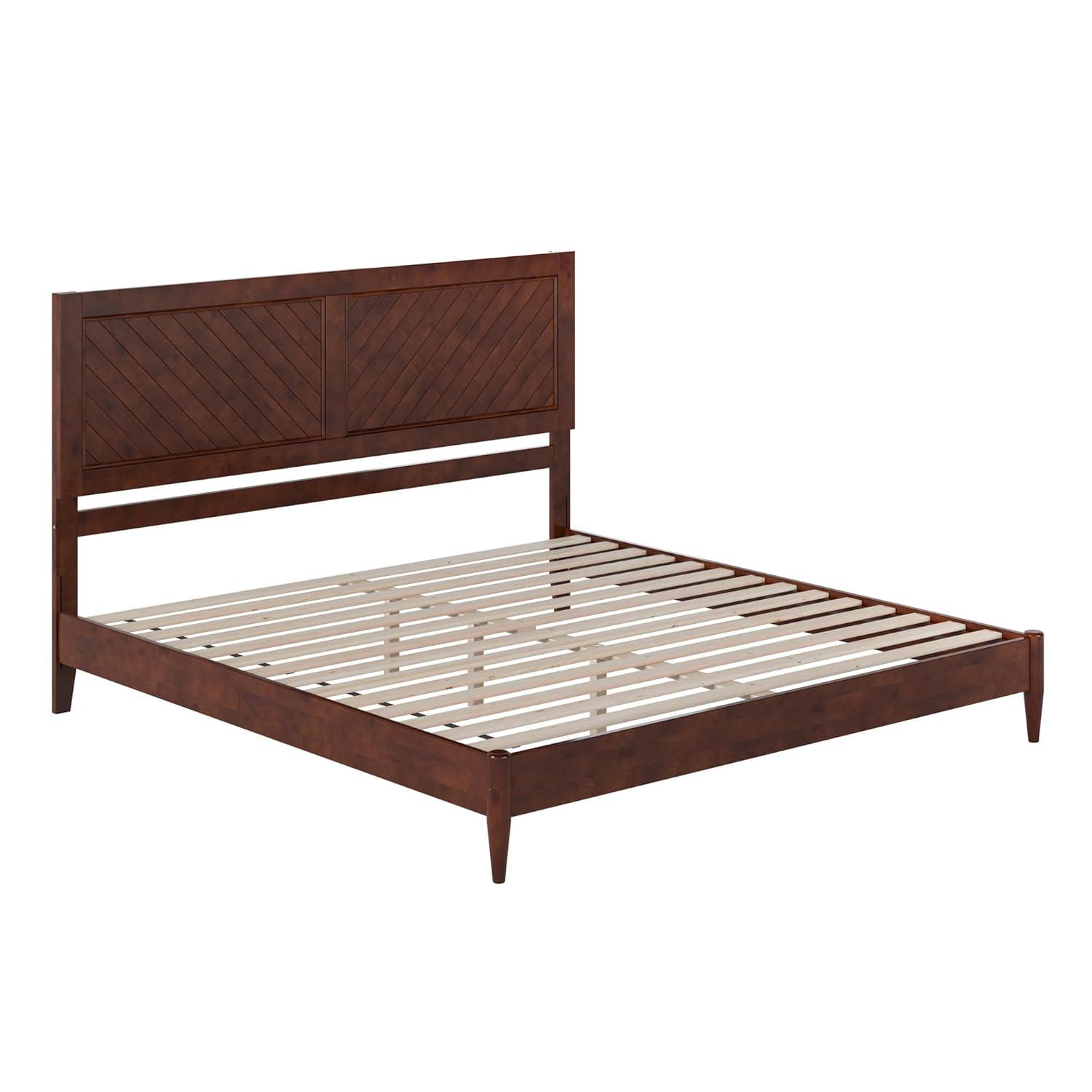 AFI Furnishings Berkshire Twin Solid Wood Low Profile Platform Bed in Walnut