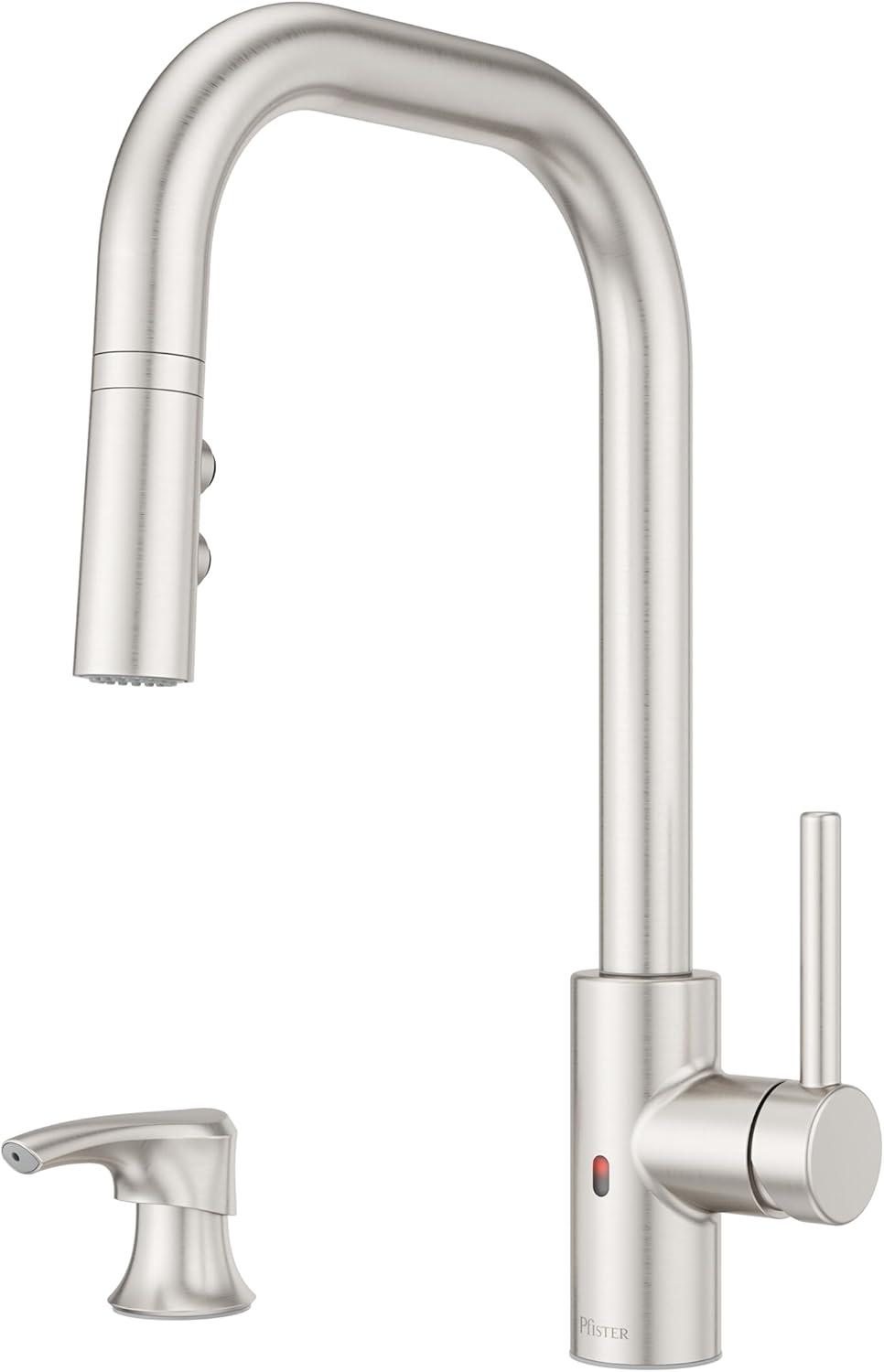 Zanna Stainless Steel Touchless Pull-Down Kitchen Faucet with Soap Dispenser