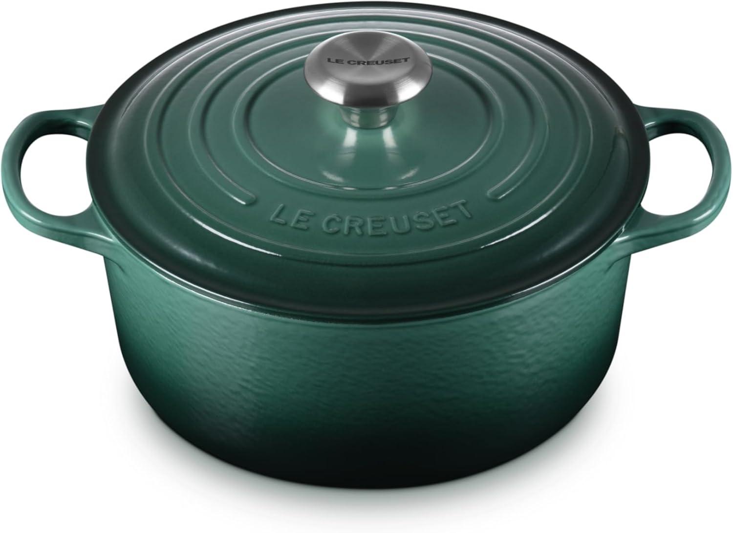 Artichaut Green Enameled Cast Iron 4.5 Quart Dutch Oven