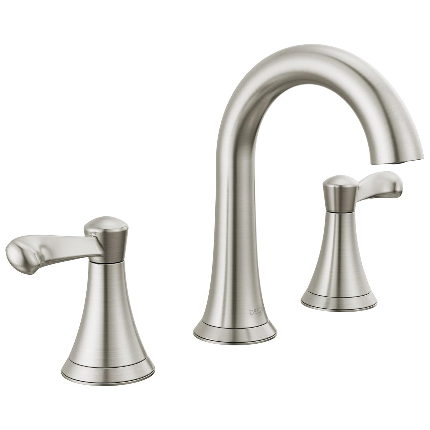 Esato Widespread Bathroom Faucet 3 Hole, 2-handle Bathroom Sink Faucet with Drain Assembly