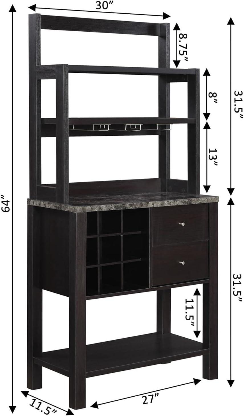 Convenience Concepts Newport Serving Bar, Multiple Finishes