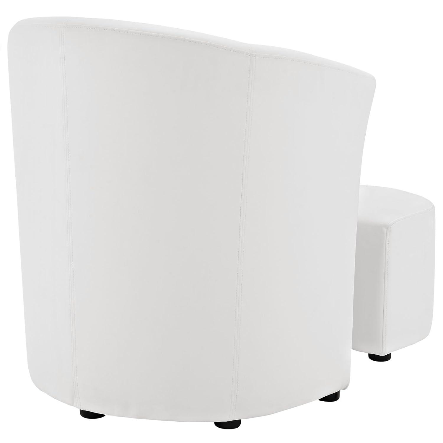 Modway Divulge Modern Leatherette Armchair and Ottoman