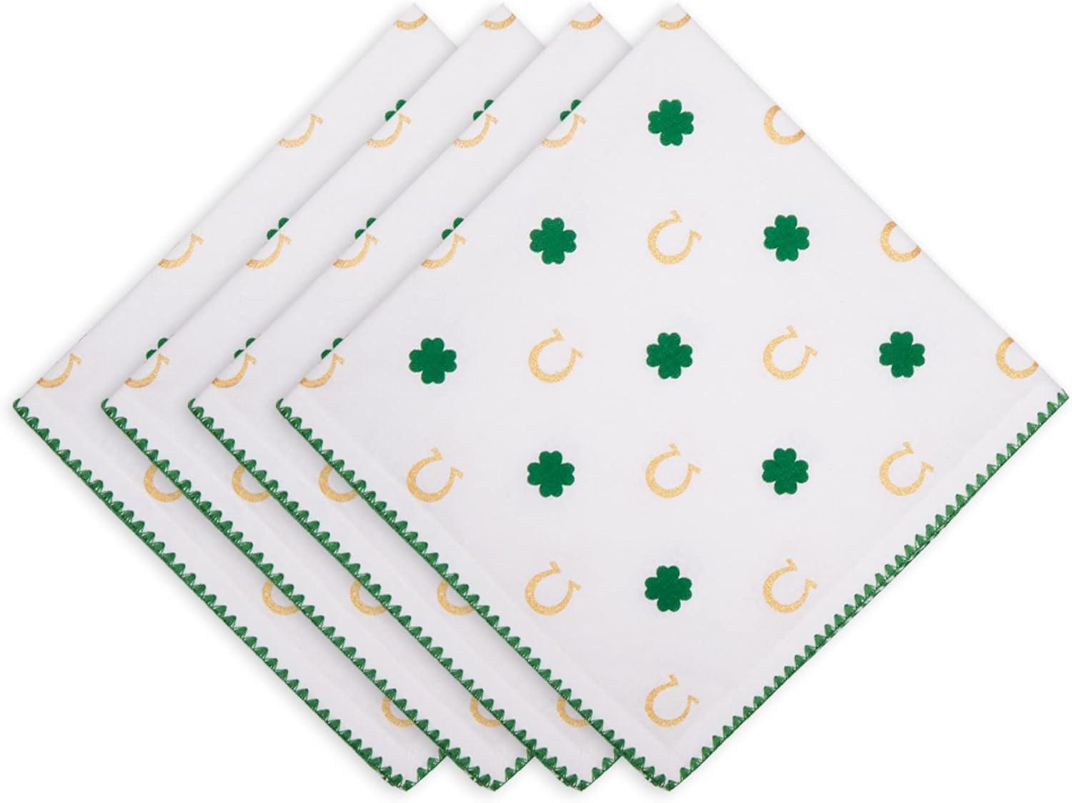 Clover Horseshoe Multicolor Cotton St. Patrick's Day Table Runner 14x72