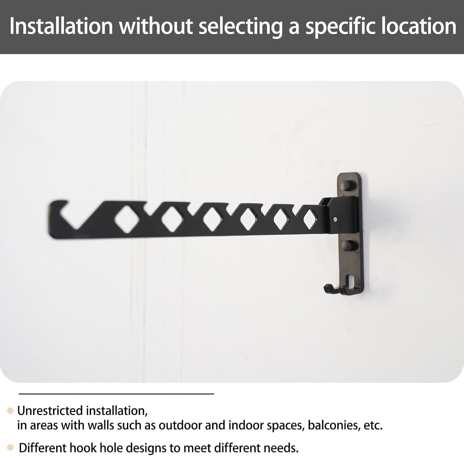 unbranded Clothes Drying Hanger 34.00X13.00X2.70CM Black