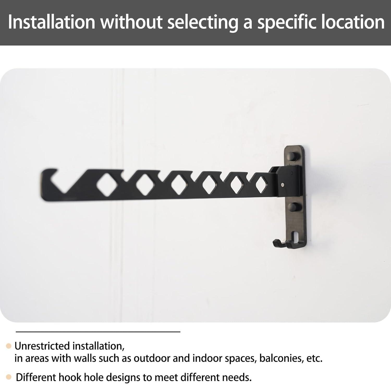 unbranded Clothes Drying Hanger 34.00X13.00X2.70CM Black