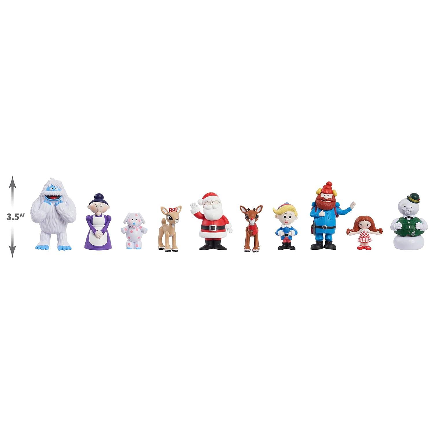 Rudolph the Red-Nosed Reindeer® Figure Set, 10-Piece Figure Set, Kids Toys for Ages 3 up