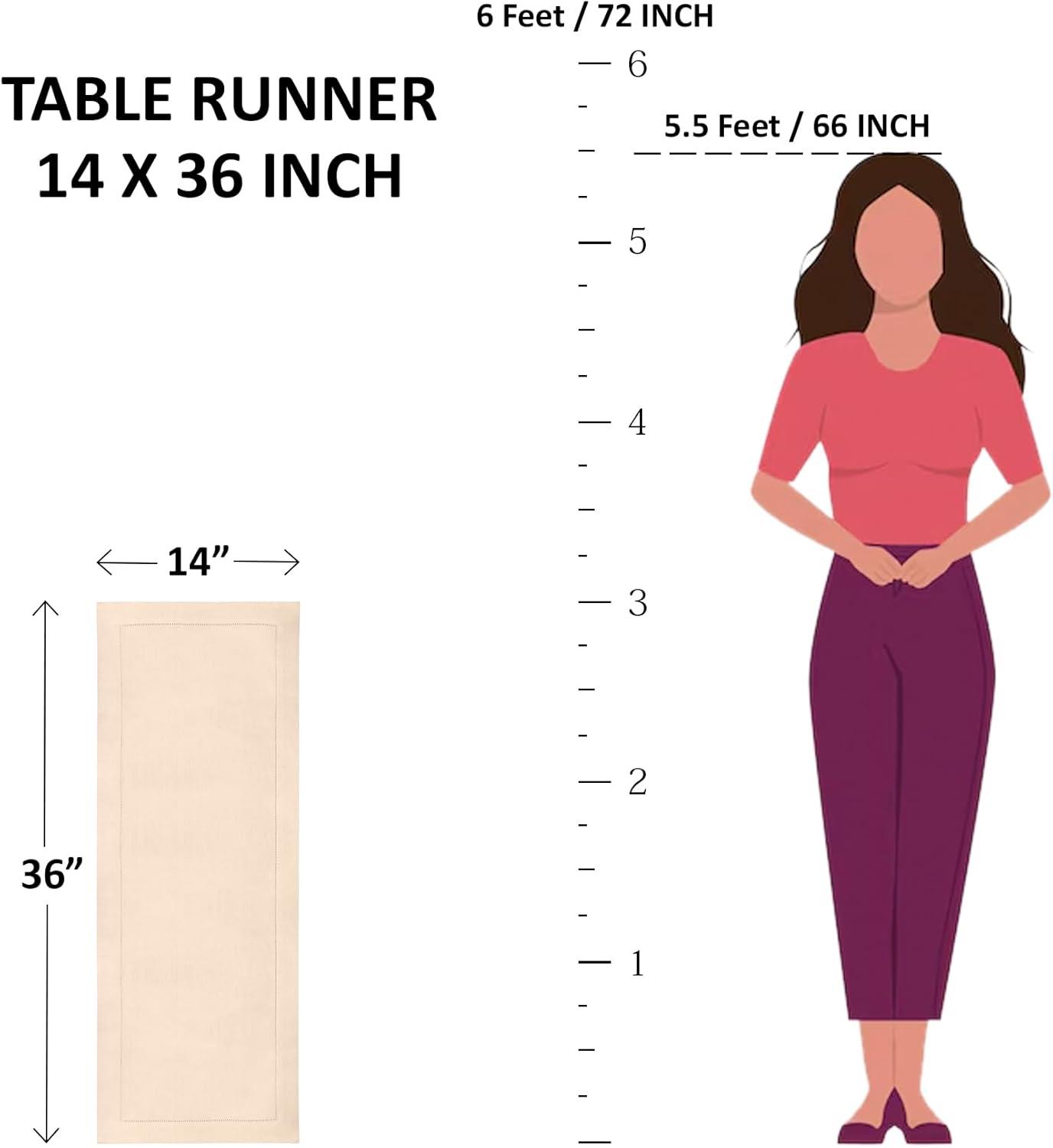 Solino Home Festive Edge Linen Table Runner