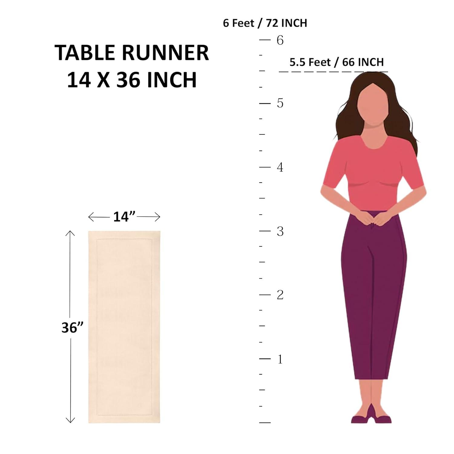 Solino Home French Stripe - 100% Pure Linen Table Runner