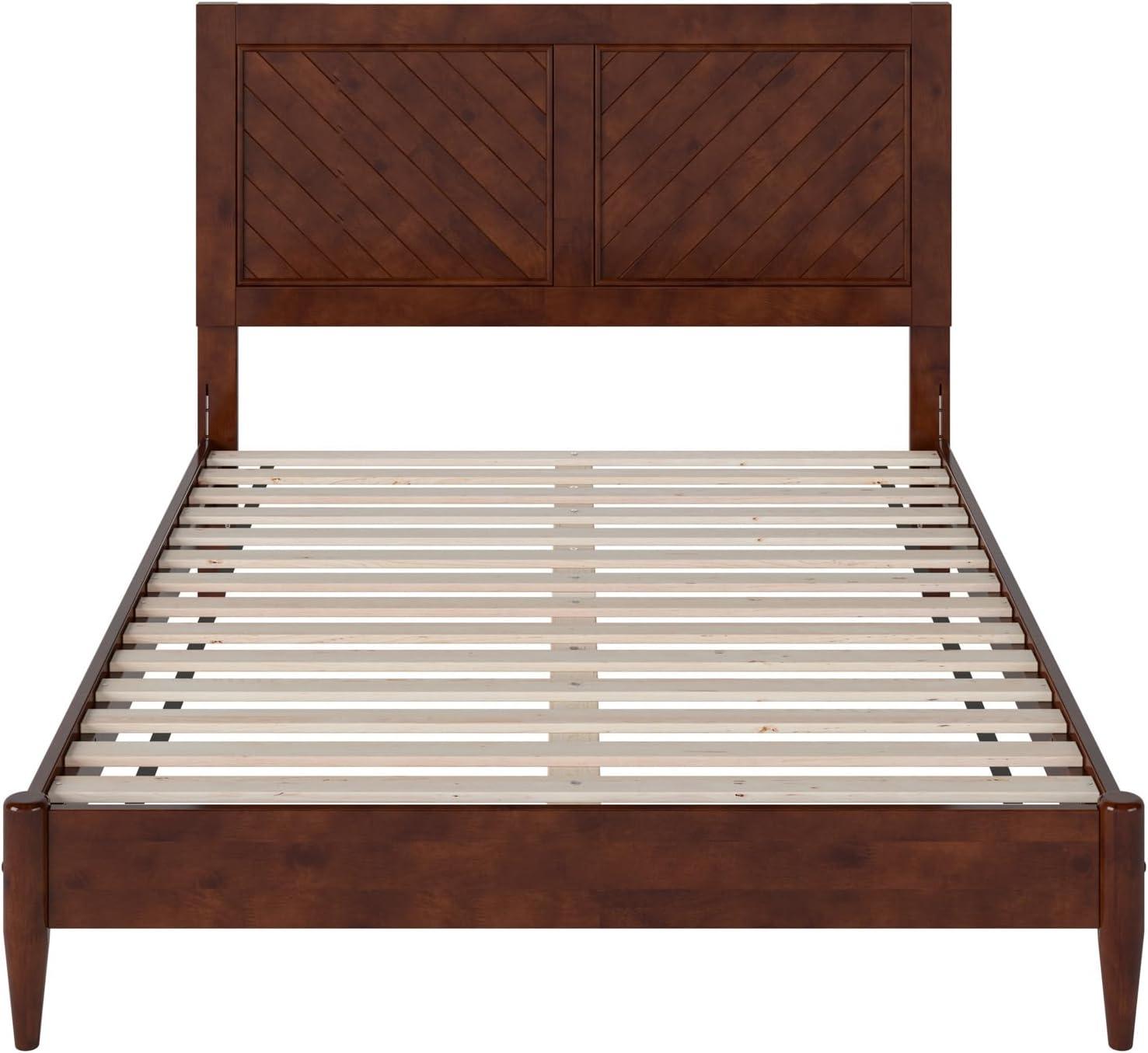 AFI Furnishings Berkshire Twin Solid Wood Low Profile Platform Bed in Walnut