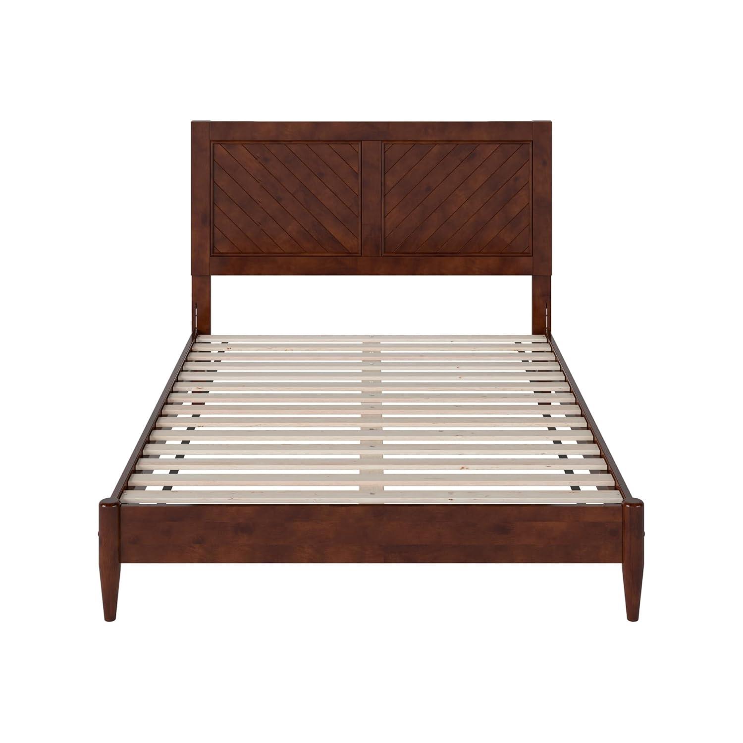 AFI Furnishings Berkshire Twin Solid Wood Low Profile Platform Bed in Walnut