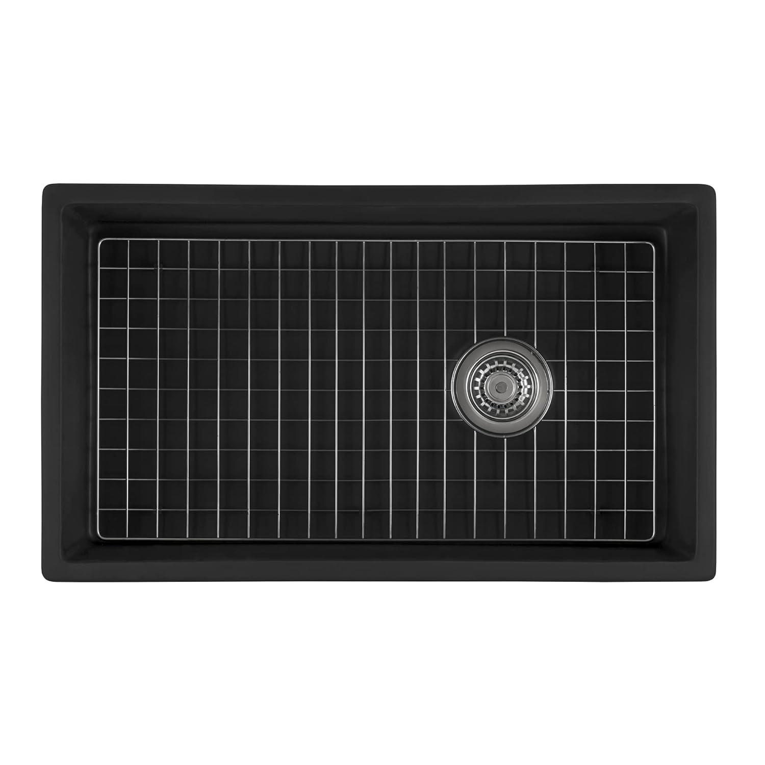 Ruvati 30-inch Fireclay Modern Farmhouse Kitchen Sink Single Bowl