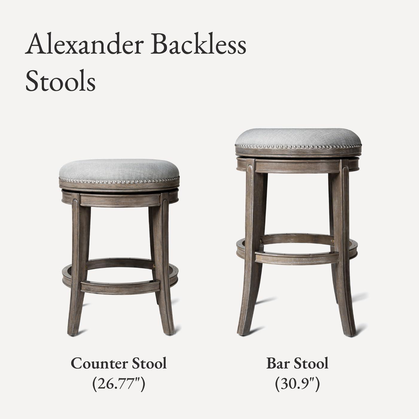 Maven Lane Maven Lane Alexander Stool with Fabric Upholstery