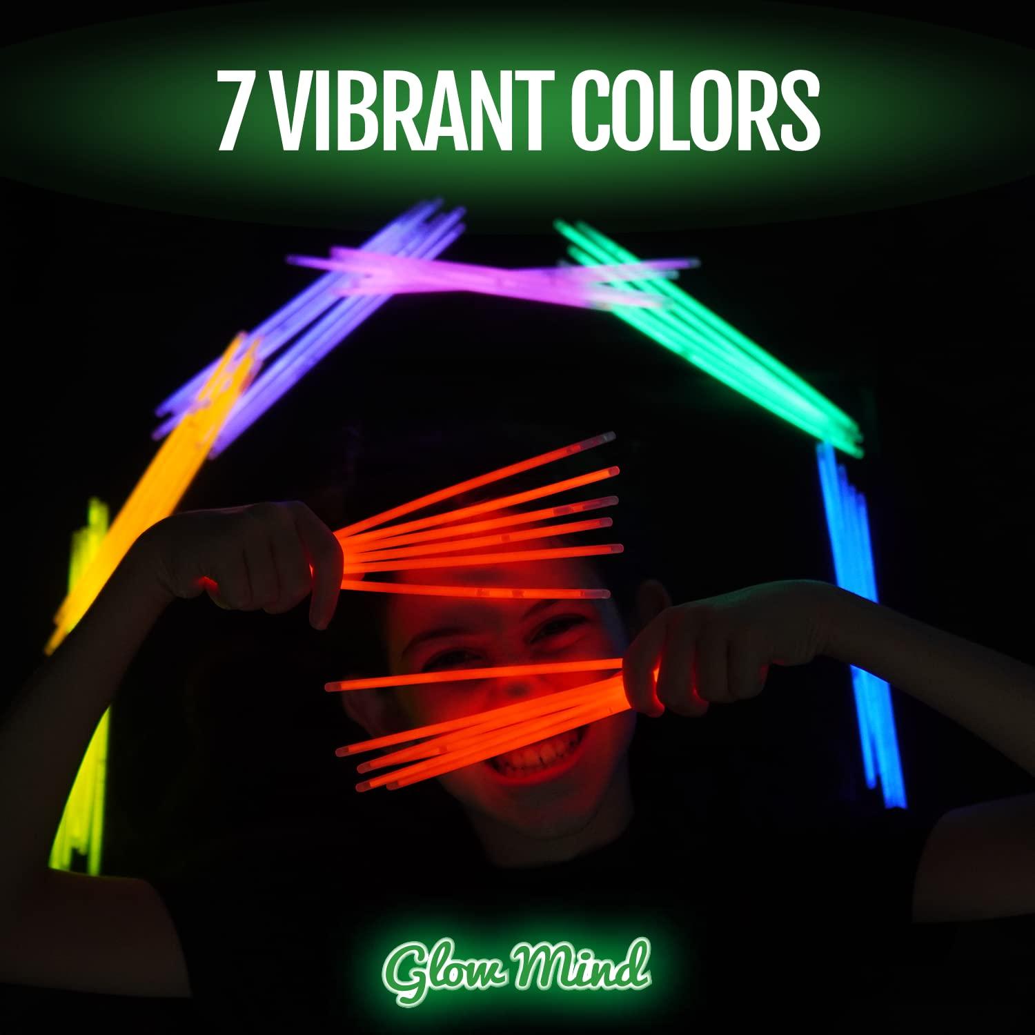 500 Ultra Bright Glow Sticks Bulk - Halloween Glow in the Dark Party Supplies Pack - 8" Glowsticks Party Favors with Bracelets and Necklaces
