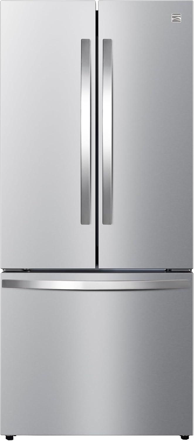 Stainless Steel Compact French Door Refrigerator with Ice Maker