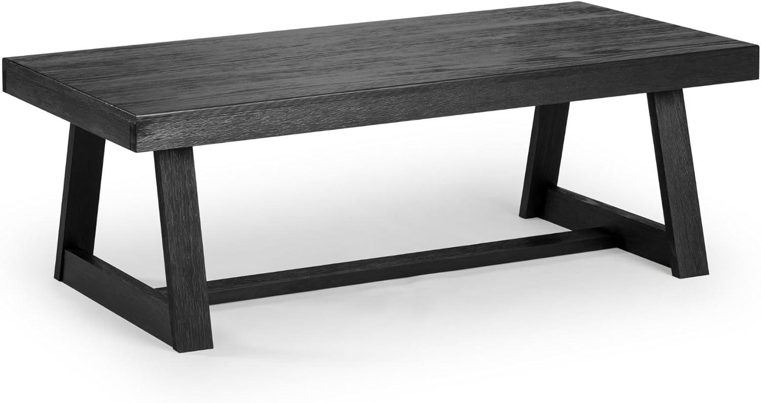 Plank+Beam Classic Rectangular Coffee Table, 48 Inch Farmhouse Coffee Table, Mini Center Tables for Small Spaces, Small Living Space Tea Table, Pecan Wirebrush