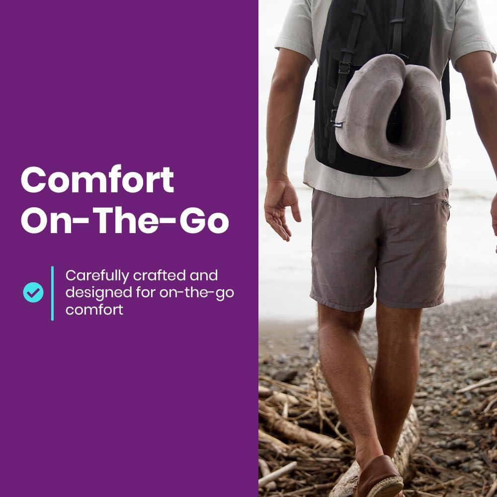 Cabeau Evolution Classic Memory Foam Travel Neck Pillow, Adjustable, One Size, Midnight Black