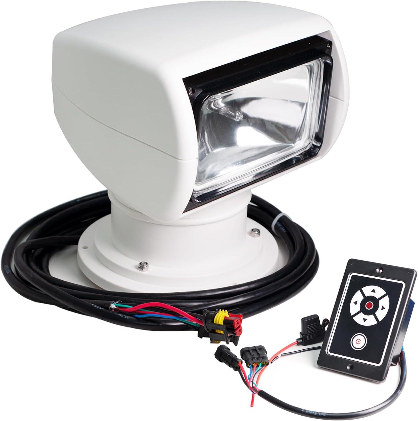 White Halogen Remote-Controlled Outdoor Boat Spotlight