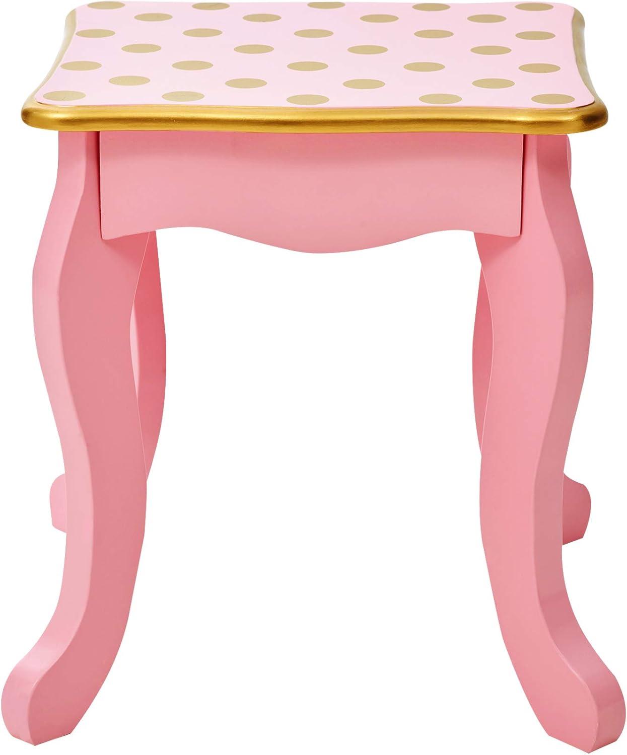Teamson Kids Gisele Wooden Polka Dot 2-pc. Play Vanity for Accessories