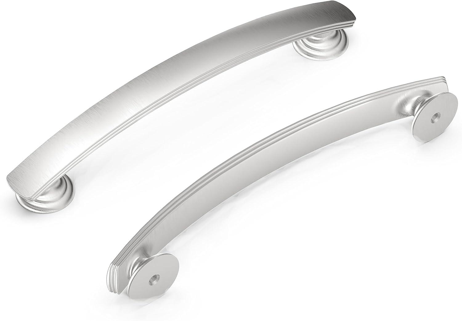 Hickory Hardware American Diner Kitchen Cabinet Handles, Solid Core Drawer Pulls for Cabinet Doors, 5-1/16" (128mm) (Set of 10)