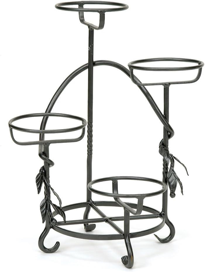 Achla FC-05 15''W x 18'' H Cascading Plant Stand in Graphite Powder Coated