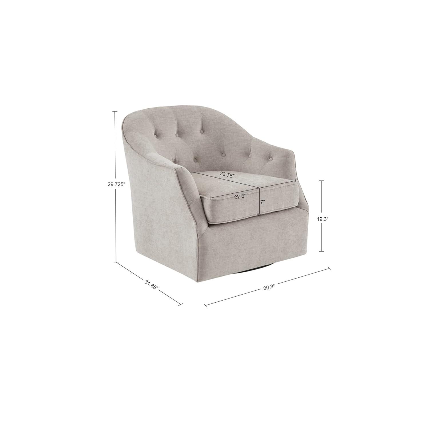 Madison Park Calvin Swivel Chair with Natural Finish MP103-1072