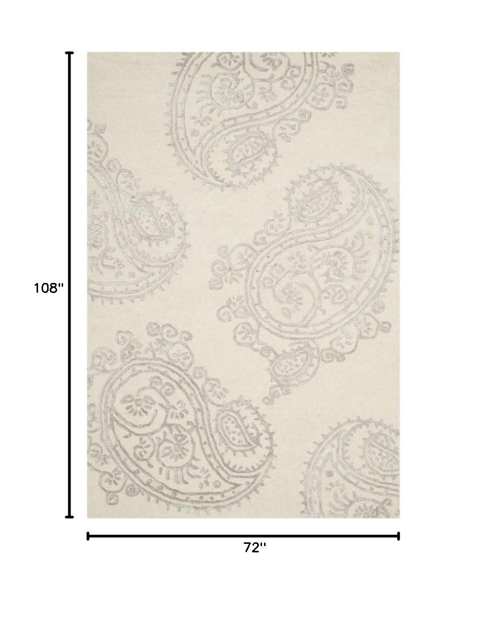 Bella BEL153 Hand Tufted Area Rug - Ivory/Beige - 6'x9' - Safavieh.